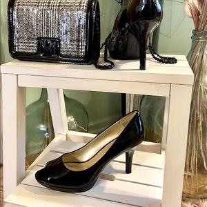 Bandolino Black Peep-tow heels (bag not for sale)
